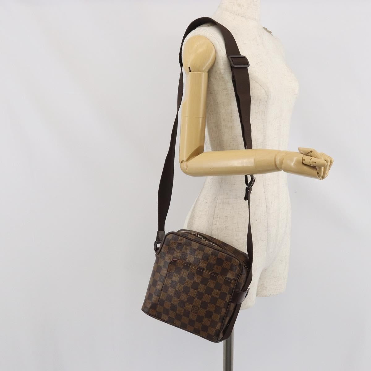 Louis Vuitton Olav Handbag Damier, BROWN, CANVAS, Shoulder bag
