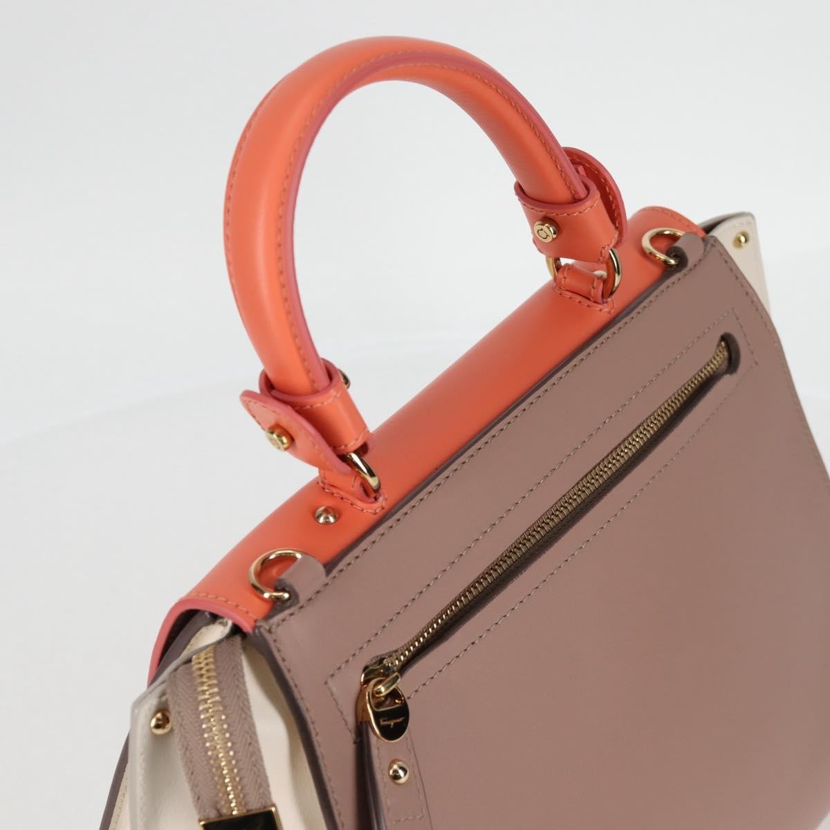 Salvatore Ferragamo Sofia Satchel Leather, PINK, LEATHER, Handbag