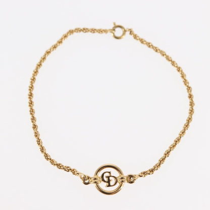 Christian Dior Vintage Logo Bracelet Metal, GOLD, METAL, Bracelet