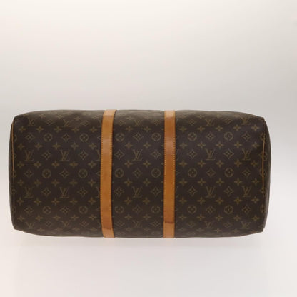 Louis Vuitton Keepall Bag Monogram Canvas, BROWN, CANVAS, Travel bag