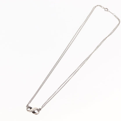 Tiffany & Co. Infinity Double Chain Pendant Necklace Silver, SILVER, SILVER, Necklace