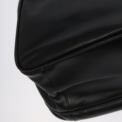Versace Messenger Bag Leather, BLACK, LEATHER, Shoulder bag