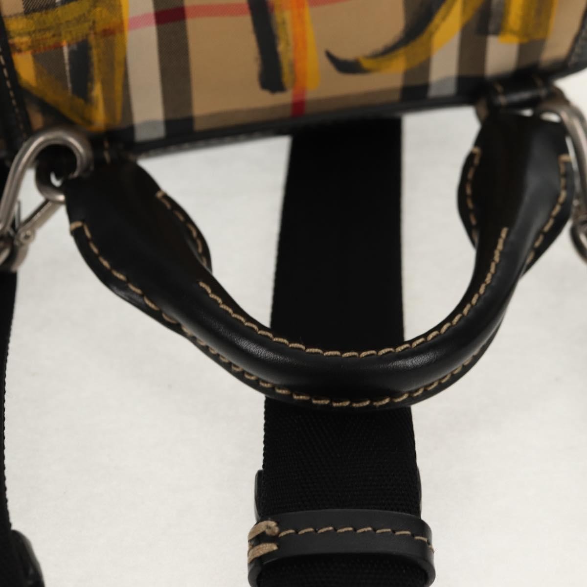 Burberry Graffiti Rucksack Backpack Vintage Check Canvas, BEIGE, CANVAS, Backpack