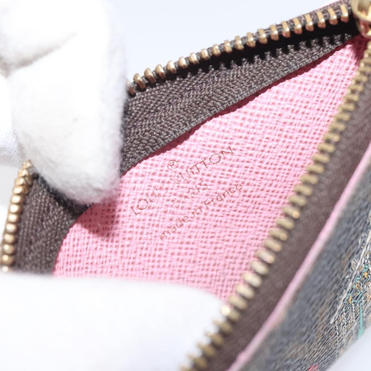 Louis Vuitton Pochette Clés Monogram Vivienne, BROWN, CANVAS, Wallets