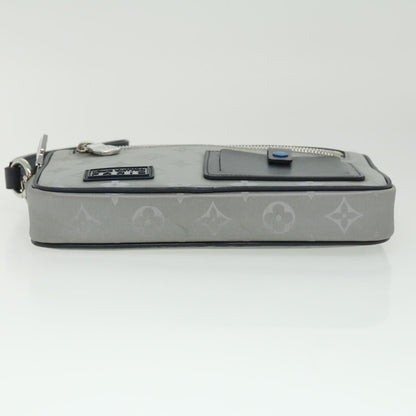 Louis Vuitton Alpha Clutch Limited Edition Monogram Satellite Canvas, SILVER, NYLON, Clutche & pouche