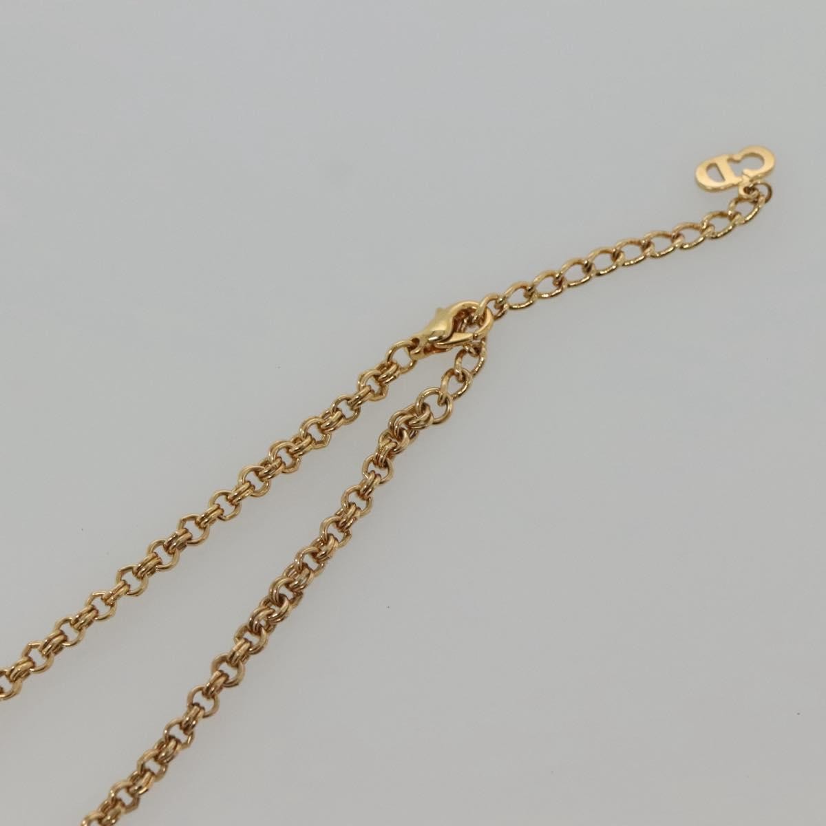 Christian Dior CD Pendant Necklace Gold-plated, GOLD, METAL, Necklace