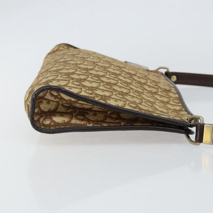 Christian Dior Vintage Trotter Shoulder Bag Canvas, BEIGE, CANVAS, Shoulder bag