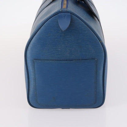 Louis Vuitton Keepall Bag Epi Leather, BLUE, LEATHER, Travel bag