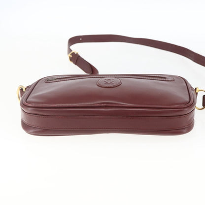 cartier Must de Cartier Shoulder Bag Leather, BURGUNDY, LEATHER, Shoulder bag