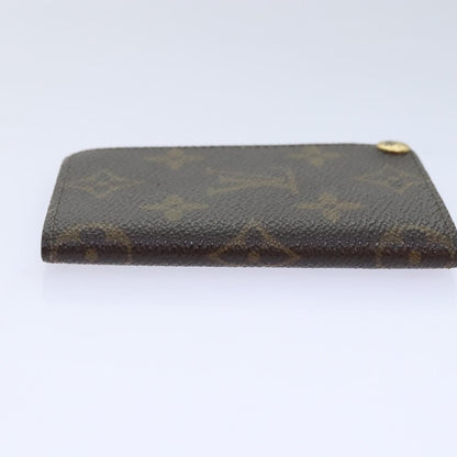 Louis Vuitton Porte Cartes Pression Card Case Monogram Canvas, BROWN, CANVAS, Card Holders
