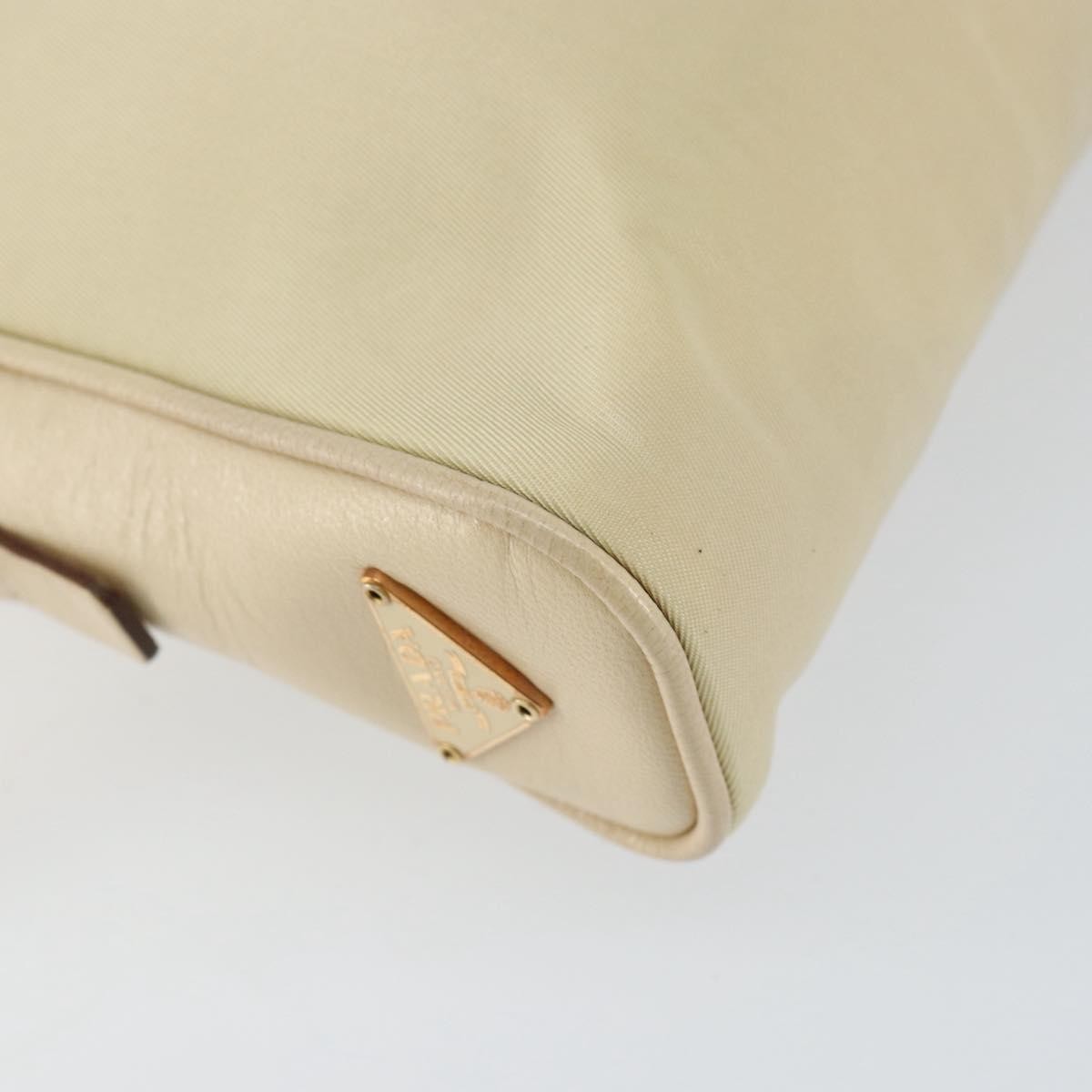 Prada Vintage Handbag Tessuto, Beige, Nylon, Handbag
