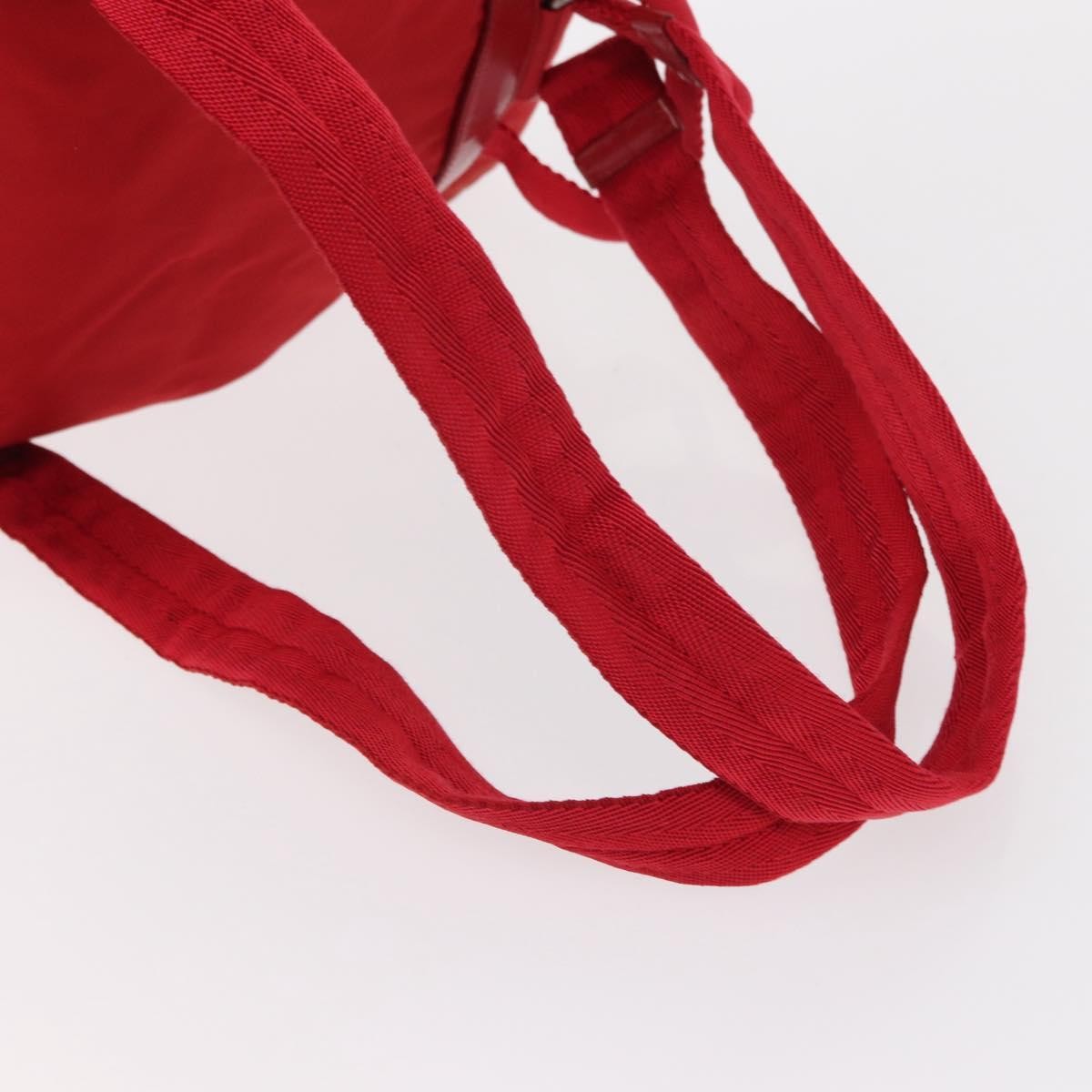 Prada Double Front Pocket Backpack Tessuto, Red, Nylon, Backpack