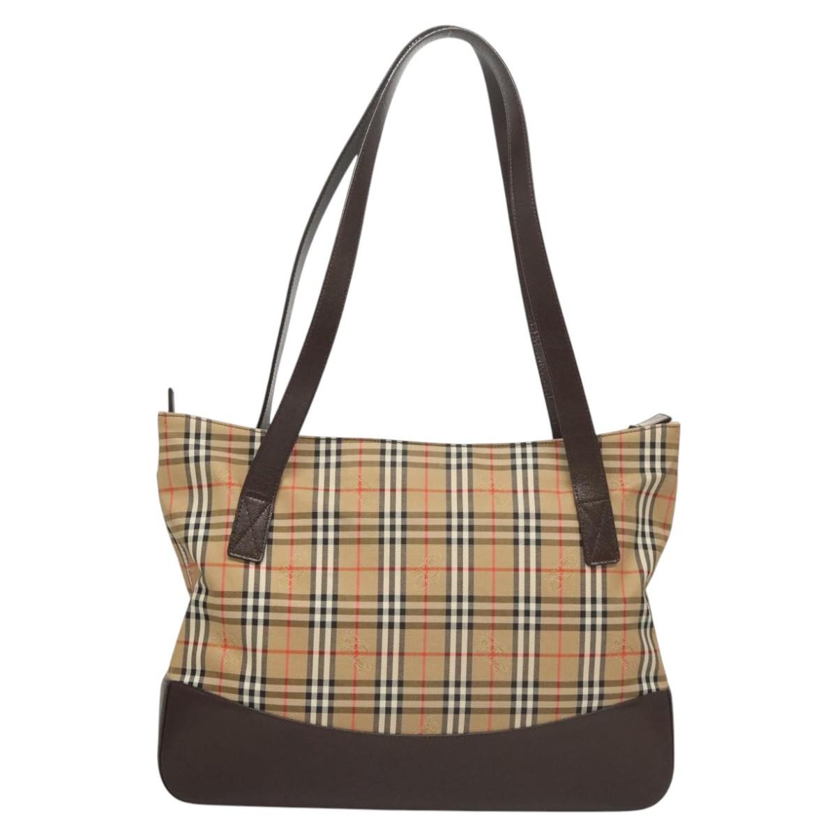 Burberry Nova Check Tote canvas check pattern, BEIGE, CANVAS, Tote bag