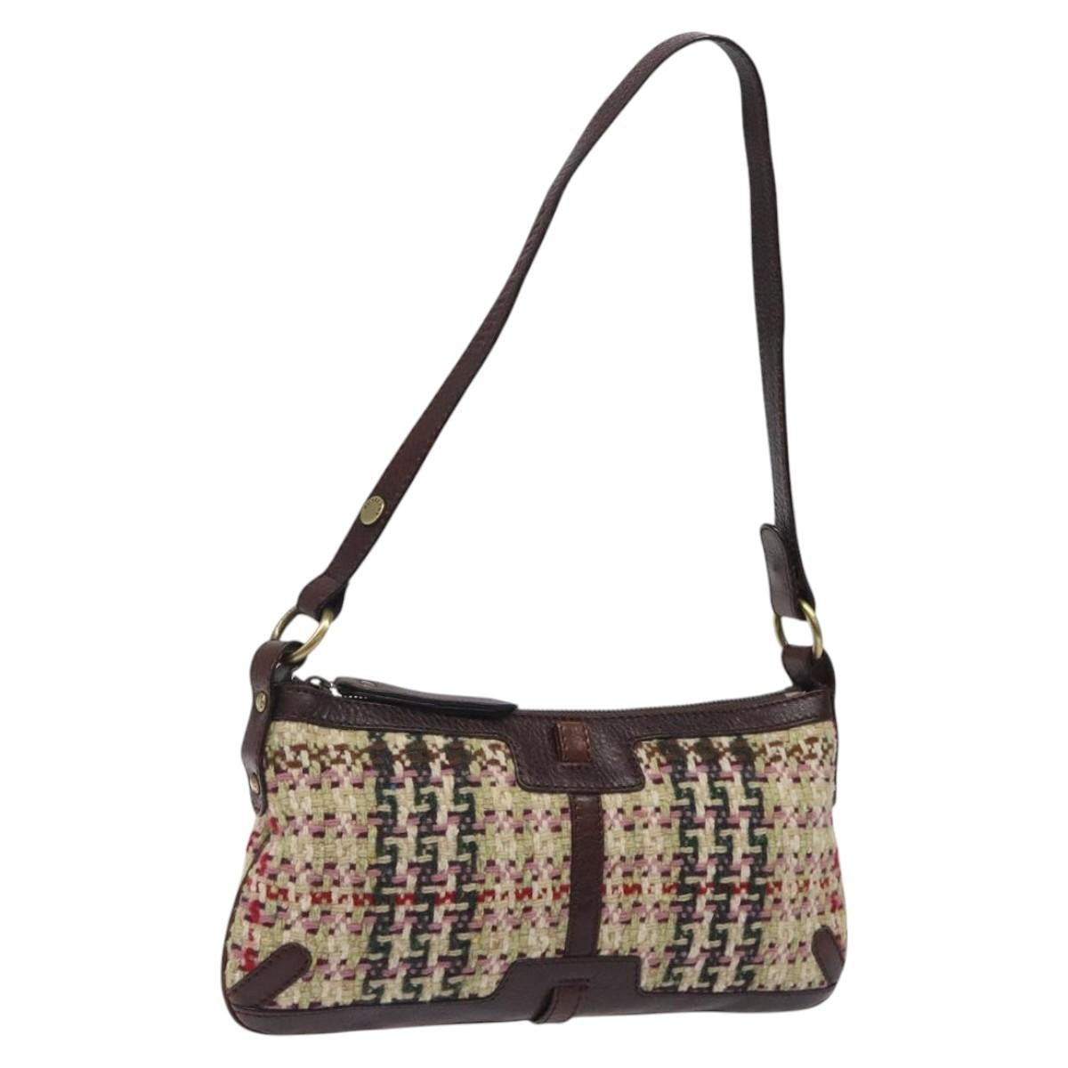 Burberry Vintage Shoulder Bag Wool, BEIGE, WOOL, Shoulder bag