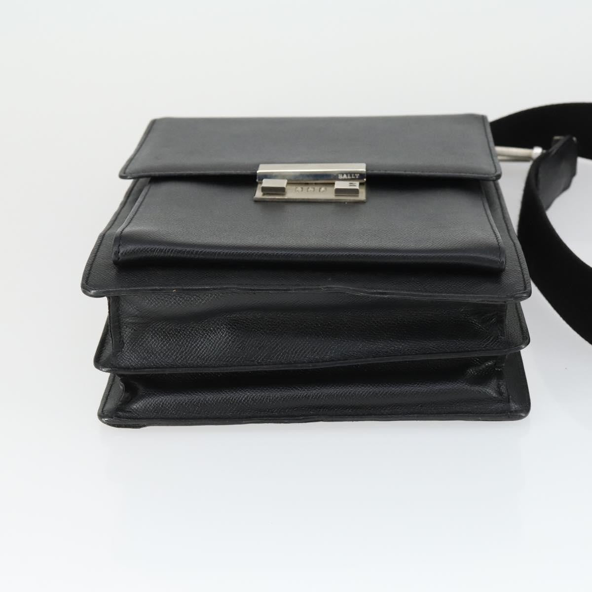 Bally Vintage Shoulder Bag Leather, BLACK, LEATHER, Shoulder bag