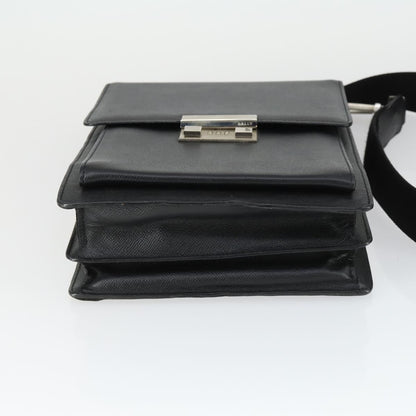 Bally Vintage Shoulder Bag Leather, BLACK, LEATHER, Shoulder bag
