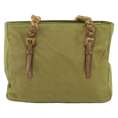 Prada Vintage Tote Tessuto, Khaki, Nylon, Tote Bag