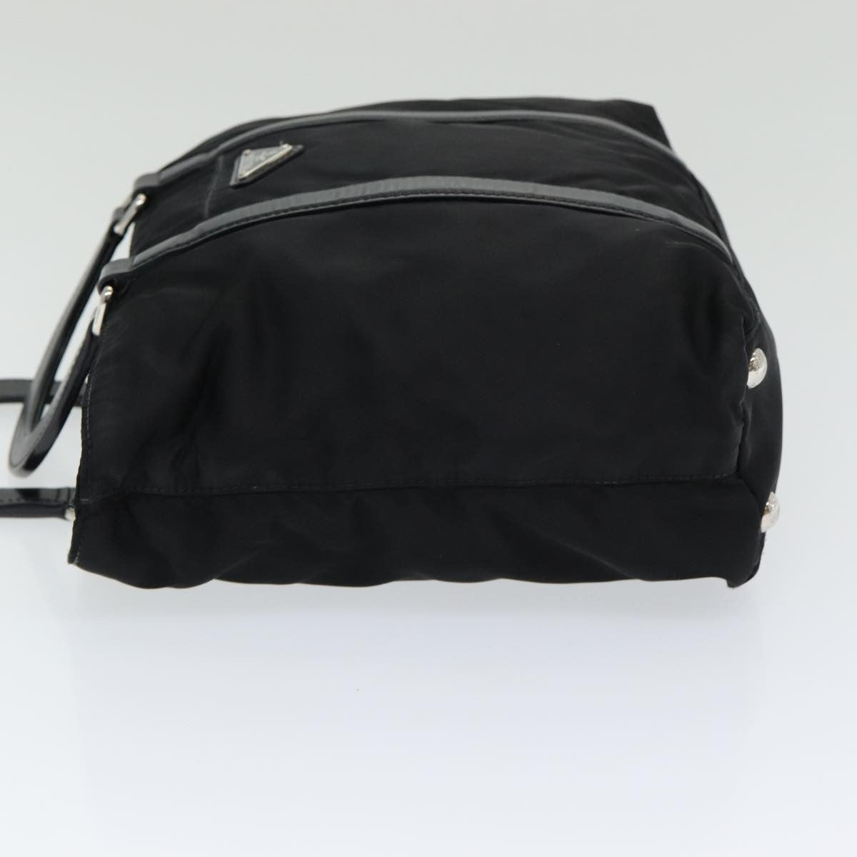 Prada Convertible Zip Tote Tessuto with Leather, BLACK, NYLON, Tote bag