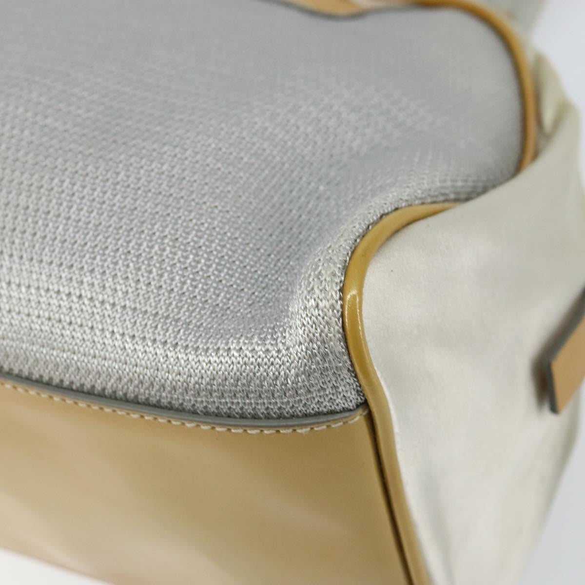 Prada Vintage Zip Handbag Tessuto, Silver, Nylon, Handbag
