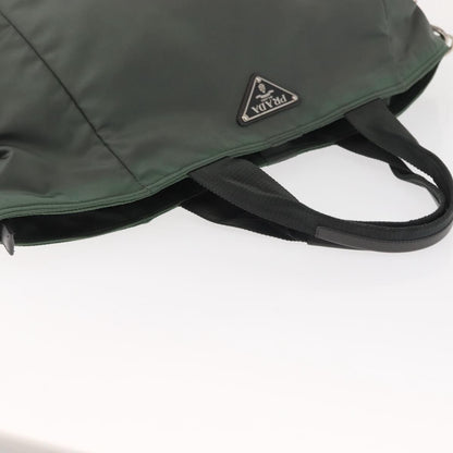 Prada Vela Convertible Tote Tessuto, Khaki, Nylon, Tote Bag