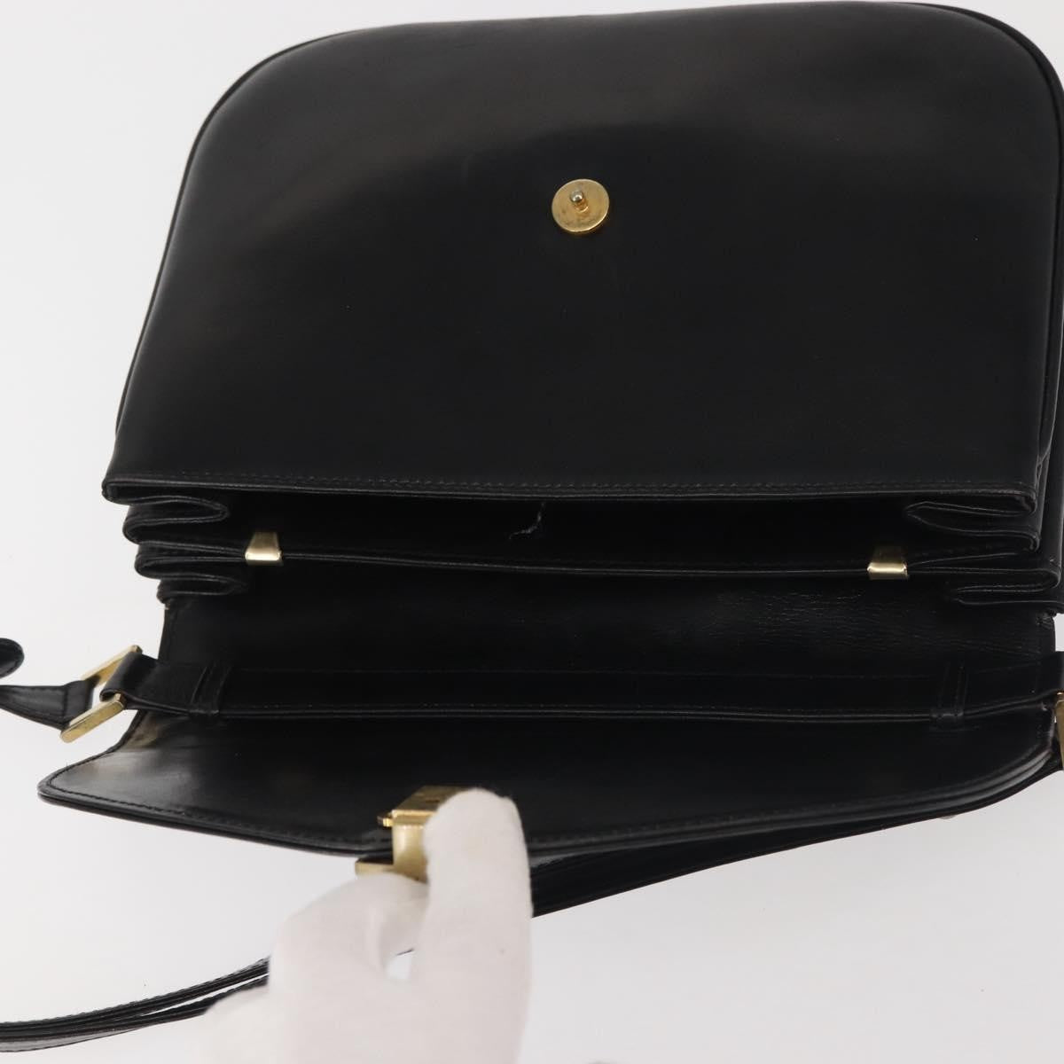 Bally Vintage Shoulder Bag Leather, Black, Leather, Shoulder Bag