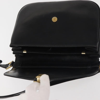 Bally Vintage Shoulder Bag Leather, Black, Leather, Shoulder Bag