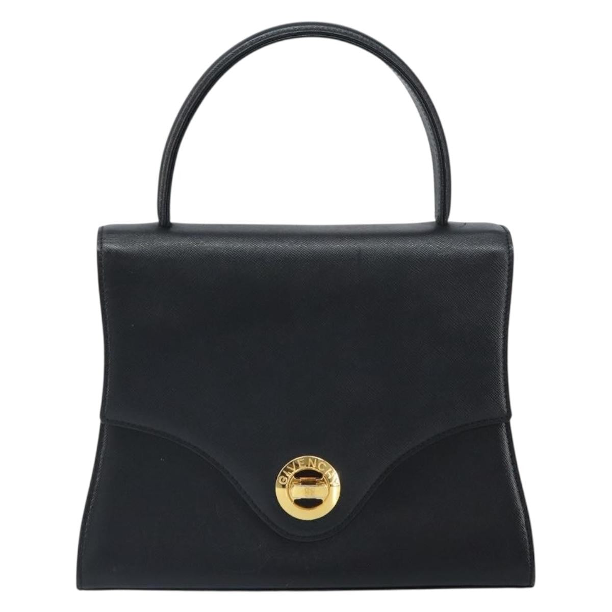 Givenchy Vintage Handbag Leather, BLACK, LEATHER, Handbag