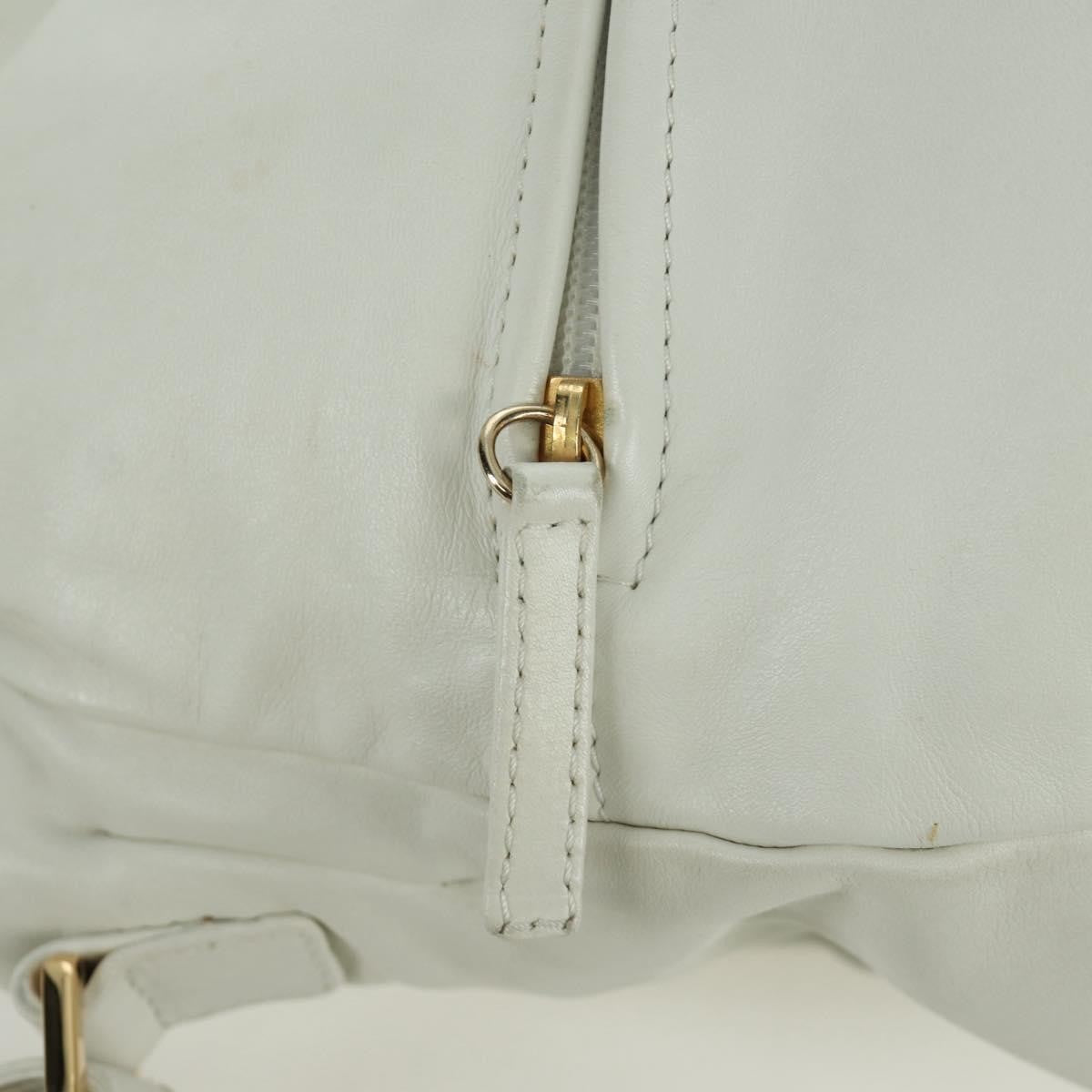 Chanel Rodeo Drive Hobo Leather, WHITE, LEATHER, Handbag