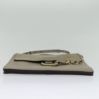 Chloe Faye Shoulder Bag Leather and Suede, GRAY, SUEDE, Shoulder bag