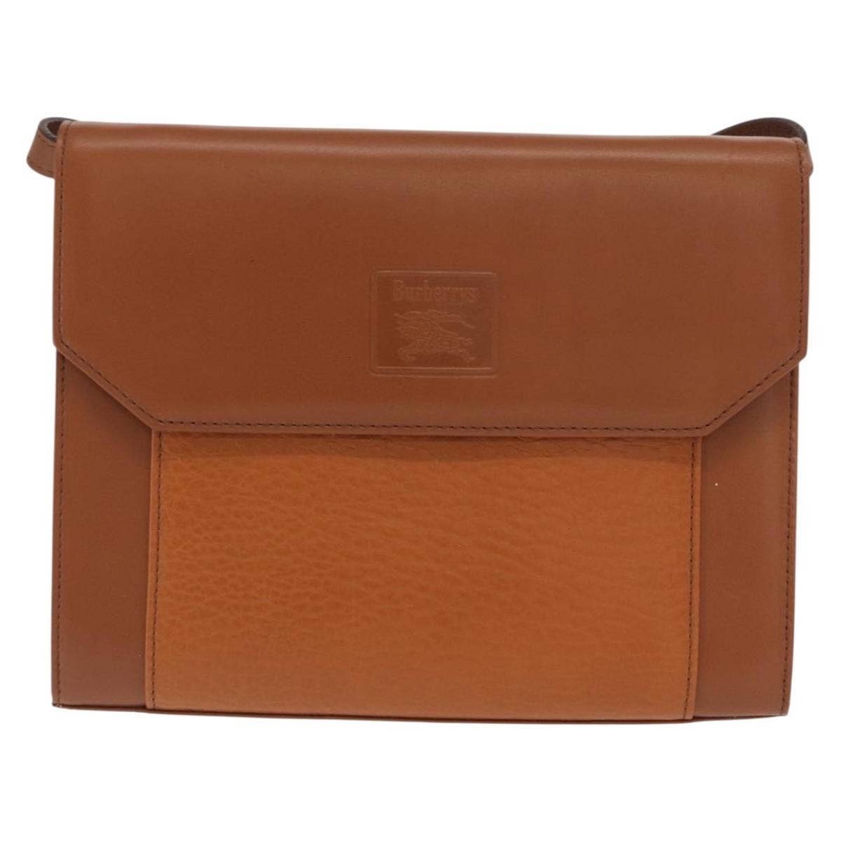 Burberry Vintage Shoulder Bag Leather, BROWN, LEATHER, Shoulder bag