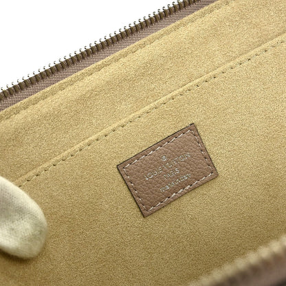 Louis Vuitton Zip Around Pochette Jour Leather, GRAY, LEATHER, Clutche & pouche