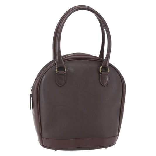 Christian Dior Vintage Trotter Handbag Canvas, BROWN, PVC, Handbag