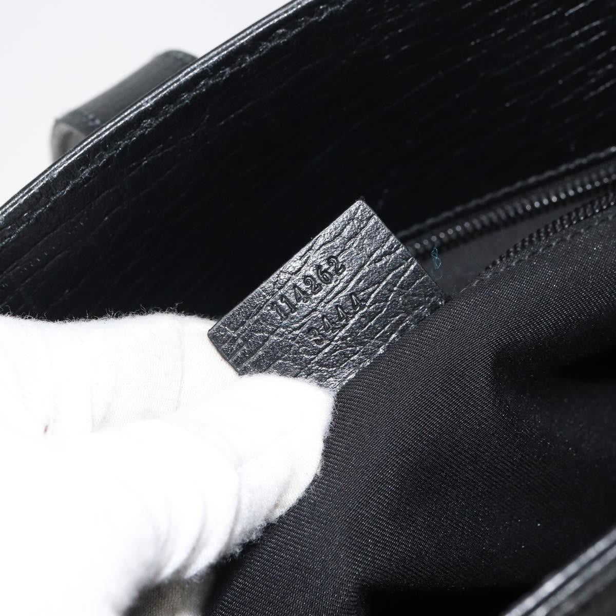 Gucci Vintage Handbag Leather, BLACK, LEATHER, Handbag