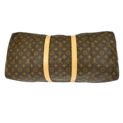 Louis Vuitton Keepall Bandouliere Bag Monogram Canvas, Brown, Canvas, Travel Bag