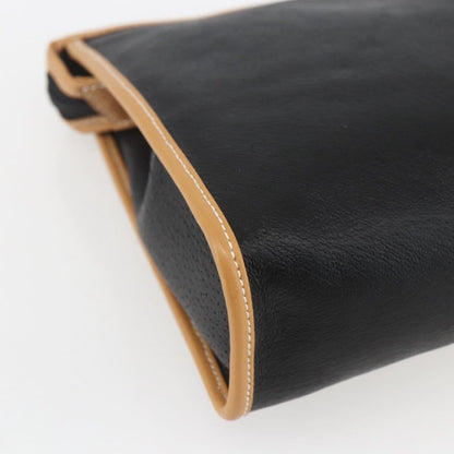 Gucci Zipped Pouch Leather, BLACK, LEATHER, Clutche & pouche