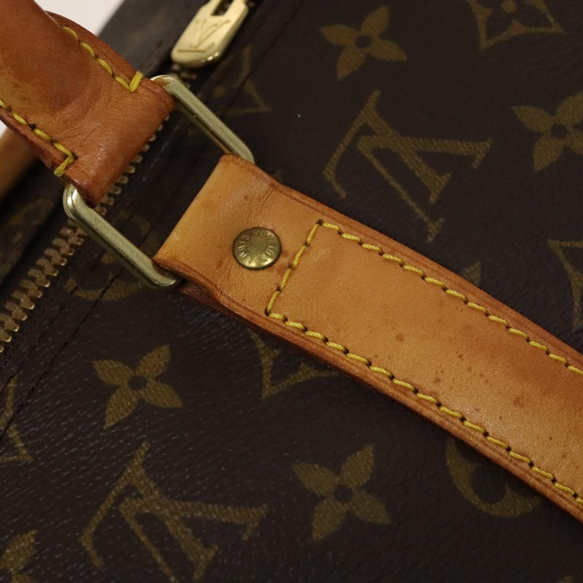 Louis Vuitton Keepall Bag Monogram Canvas, BROWN, CANVAS, Travel bag