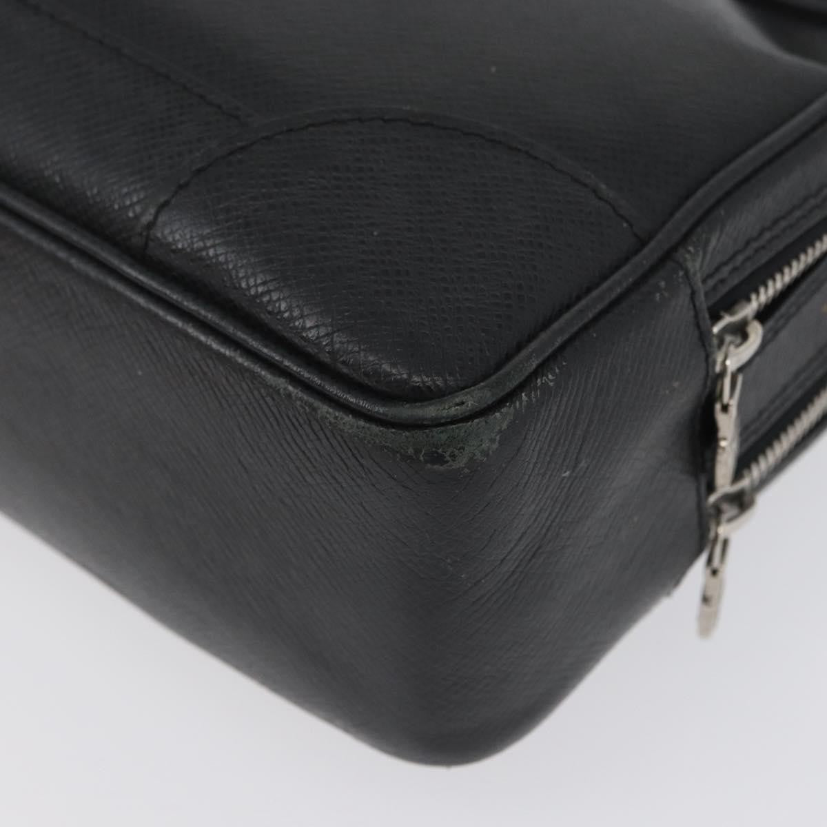 Louis Vuitton Pavel Handbag Taiga Leather, BLACK, LEATHER, Clutche & pouche