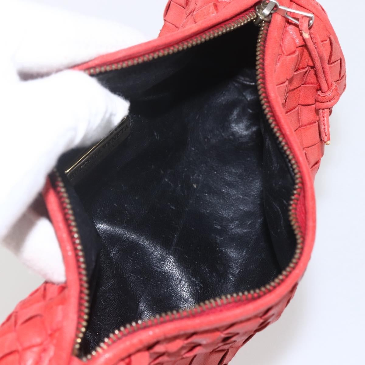 Bottega Veneta Intrecciato Clutch bag Leather, RED, LEATHER, Clutche & pouche