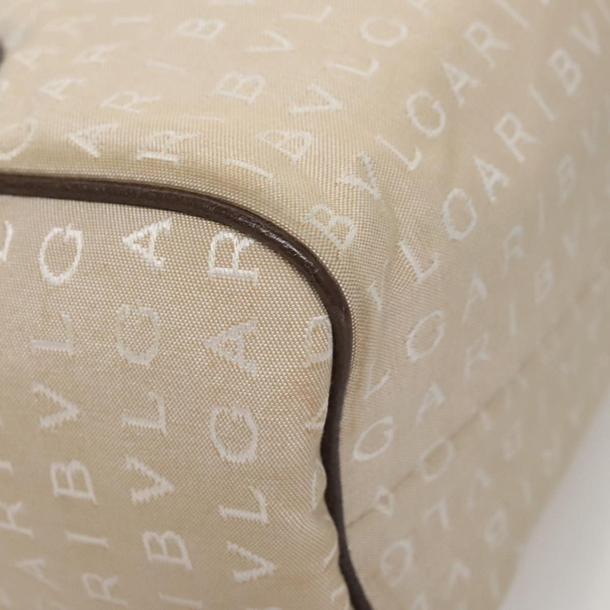 Bvlgari Logomania Handbag Canvas, BEIGE, CANVAS, Handbag
