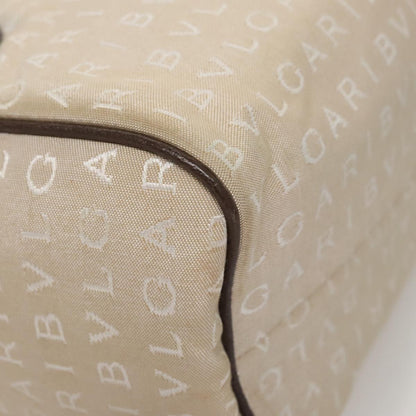 Bvlgari Logomania Handbag Canvas, BEIGE, CANVAS, Handbag