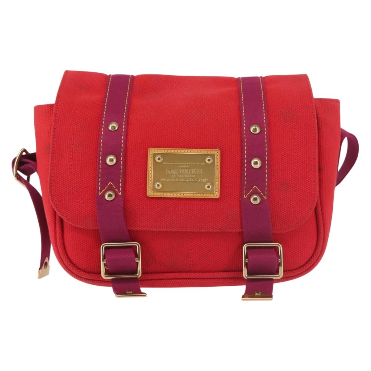 Louis Vuitton Antigua Besace Messenger Bag Canvas, RED, CANVAS, Shoulder bag