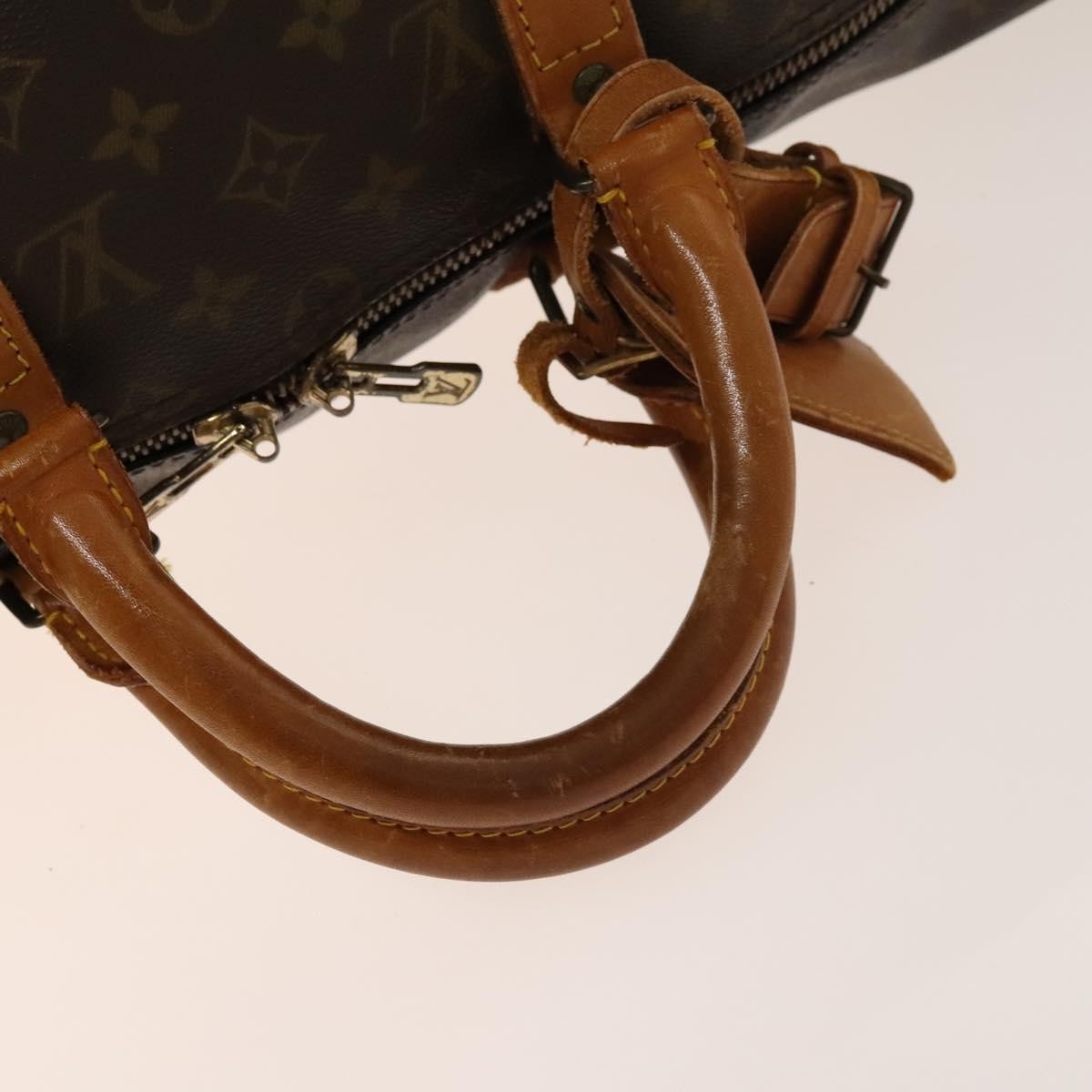 Louis Vuitton Keepall Bandouliere Bag Monogram Canvas, BROWN, CANVAS, Travel bag