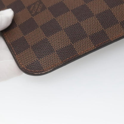 Louis Vuitton Neverfull Pochette Damier, BROWN, CANVAS, Tote bag