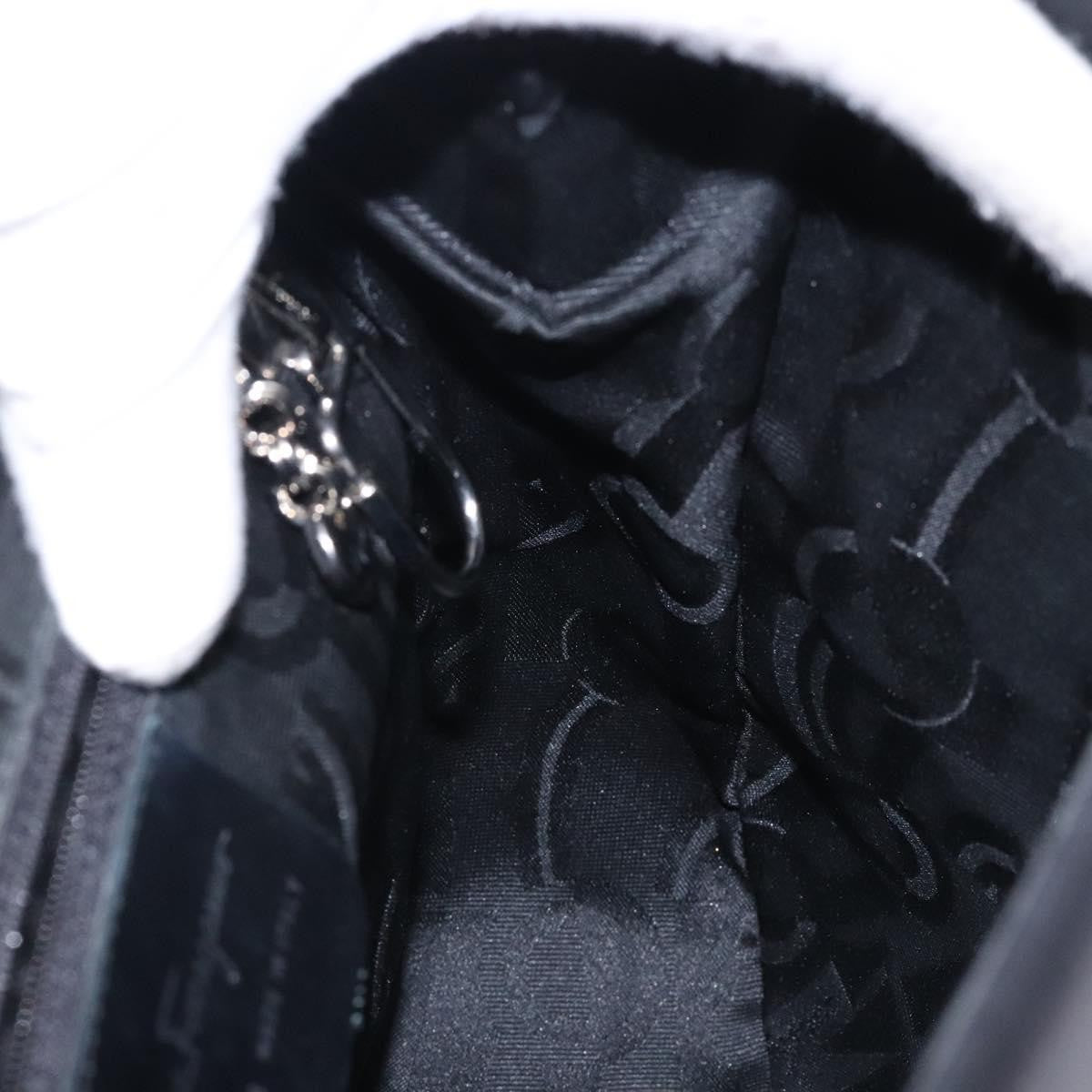 Salvatore Ferragamo Gancini Shoulder Bag Leather, BLACK, LEATHER, Shoulder bag