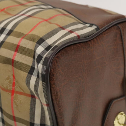 Burberry Nova check boston bag Canvas, BEIGE, CANVAS, Travel bag