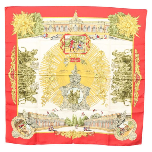 Hermes Carré 90 Silk multicolor, RED, SILK, Scarve & shawl