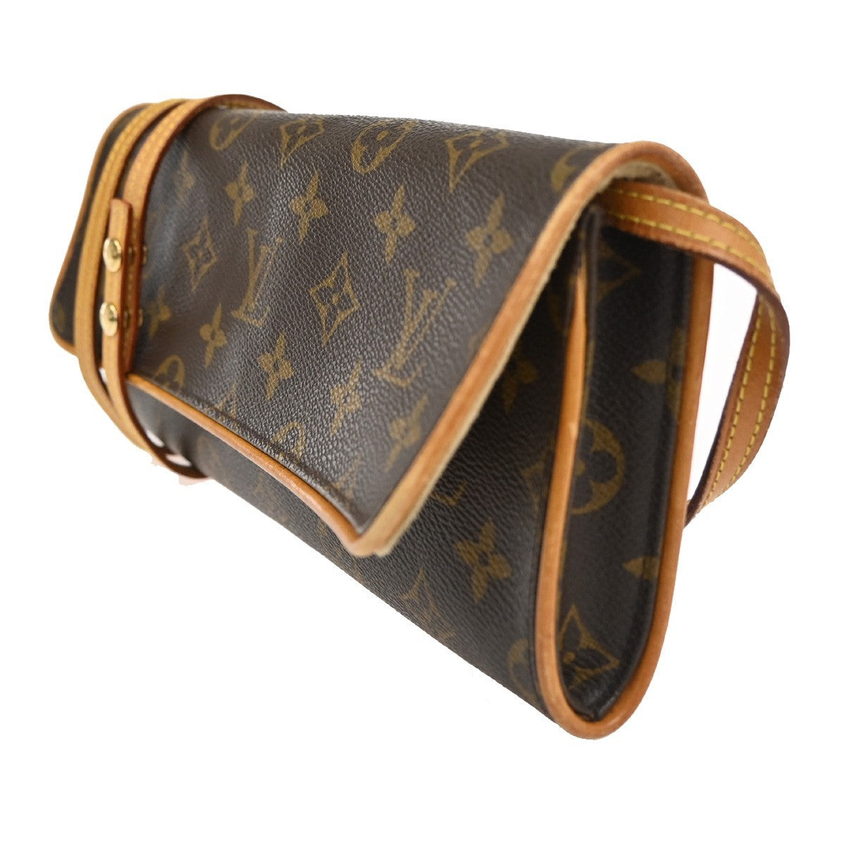 Louis Vuitton Twin Handbag Monogram Canvas, BROWN, CANVAS, Clutche & pouche