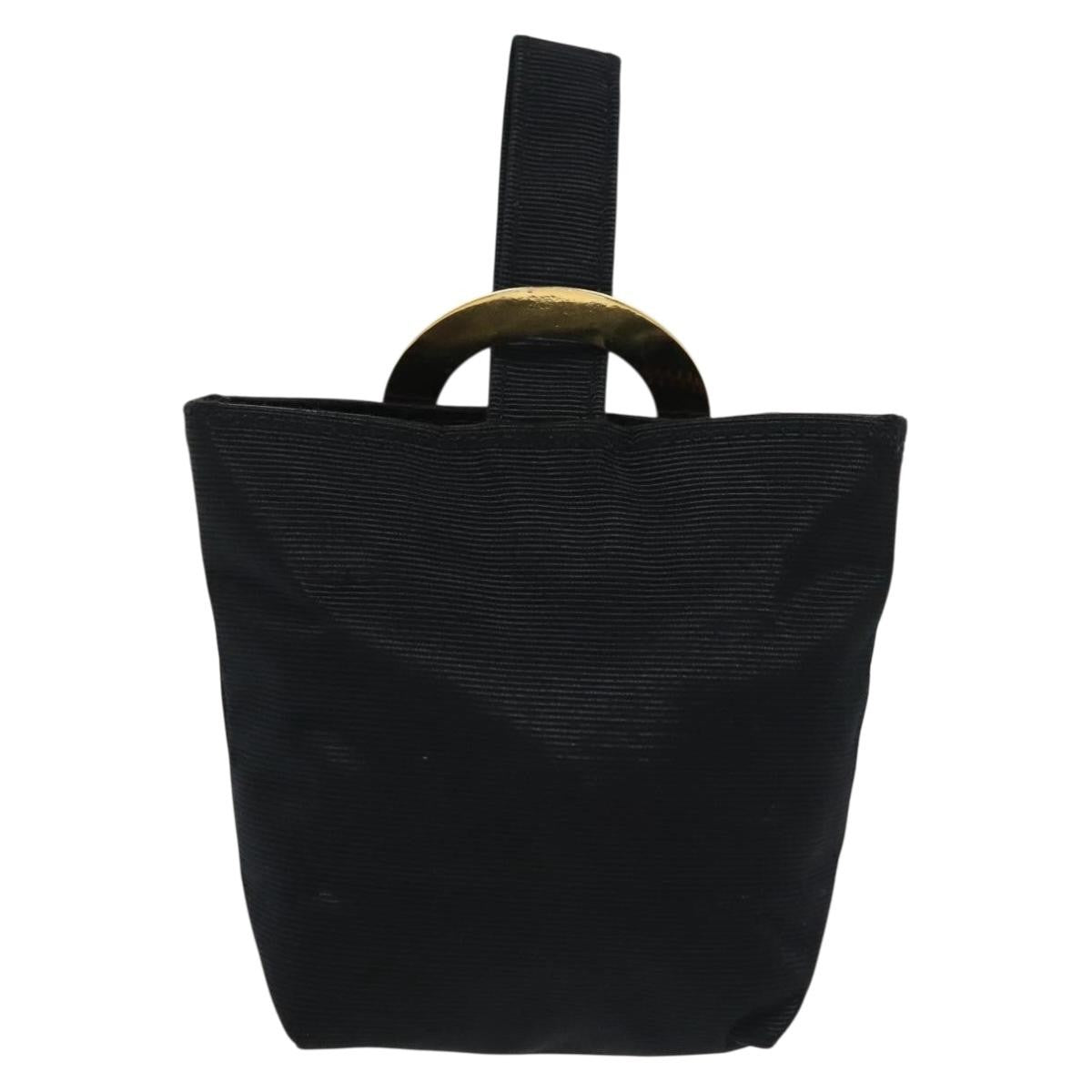 Celine Circle Logo Pouch Canvas, BLACK, CANVAS, Clutche & pouche