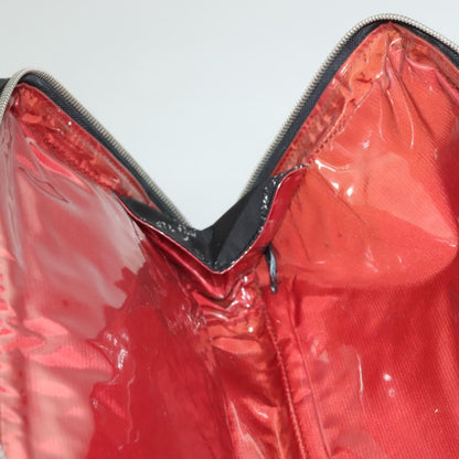 Chanel Travel Line Boston Bag Printed Nylon, BLACK, NYLON, Travel bag