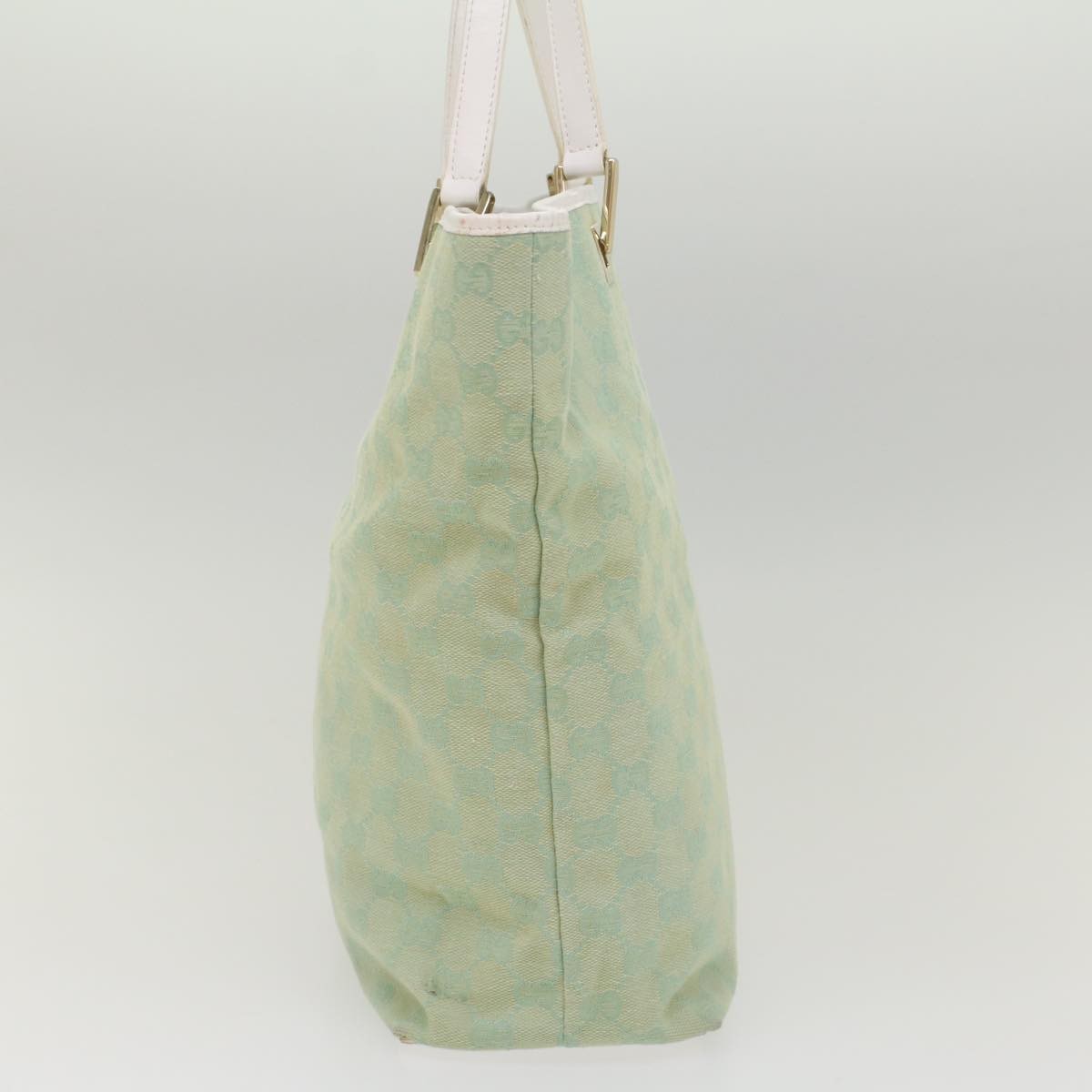 Gucci Vintage Bucket Shopping Tote GG Canvas, BLUE, CANVAS, Tote bag